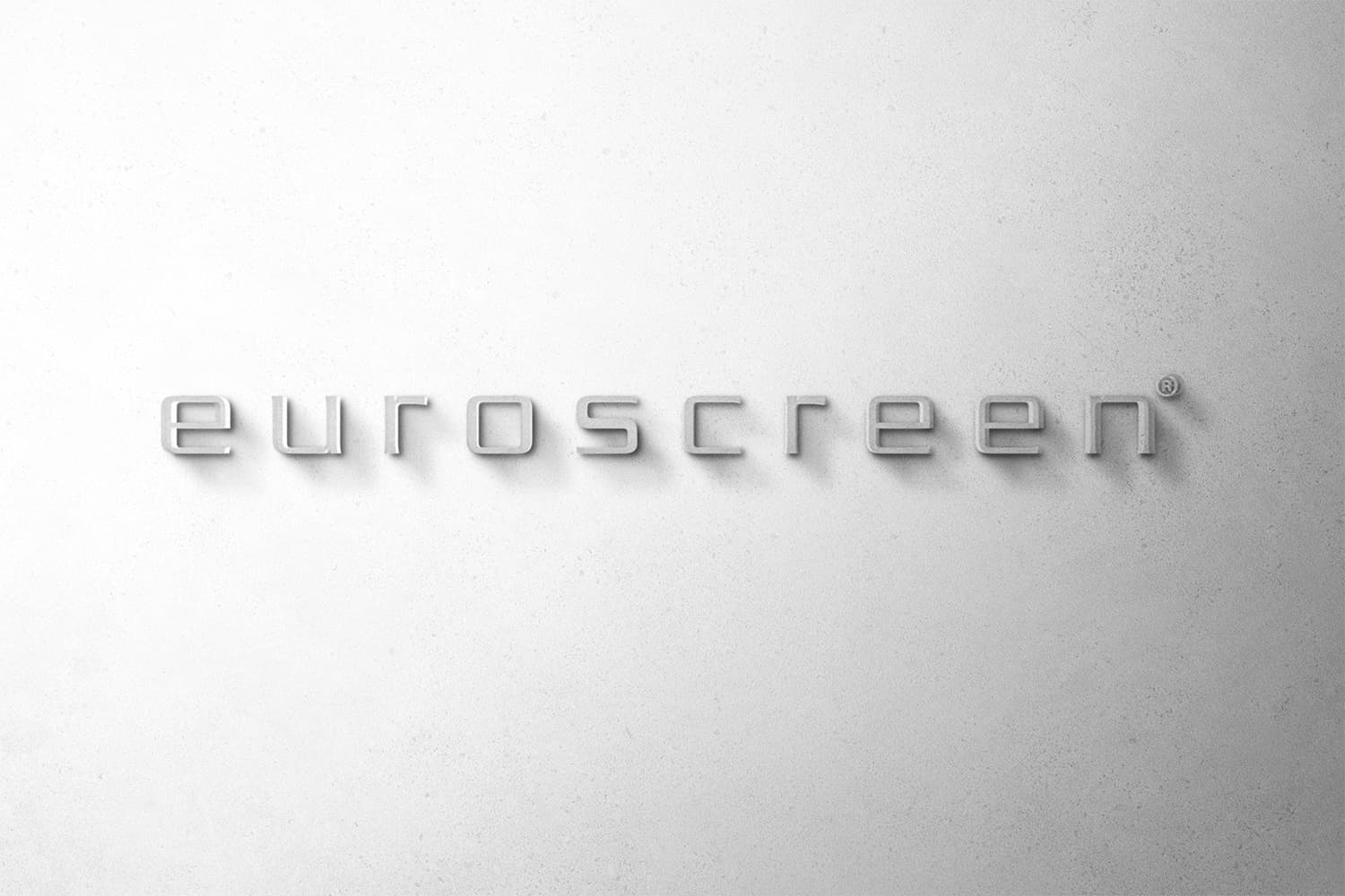 Euroscreen logo company brand light logotype